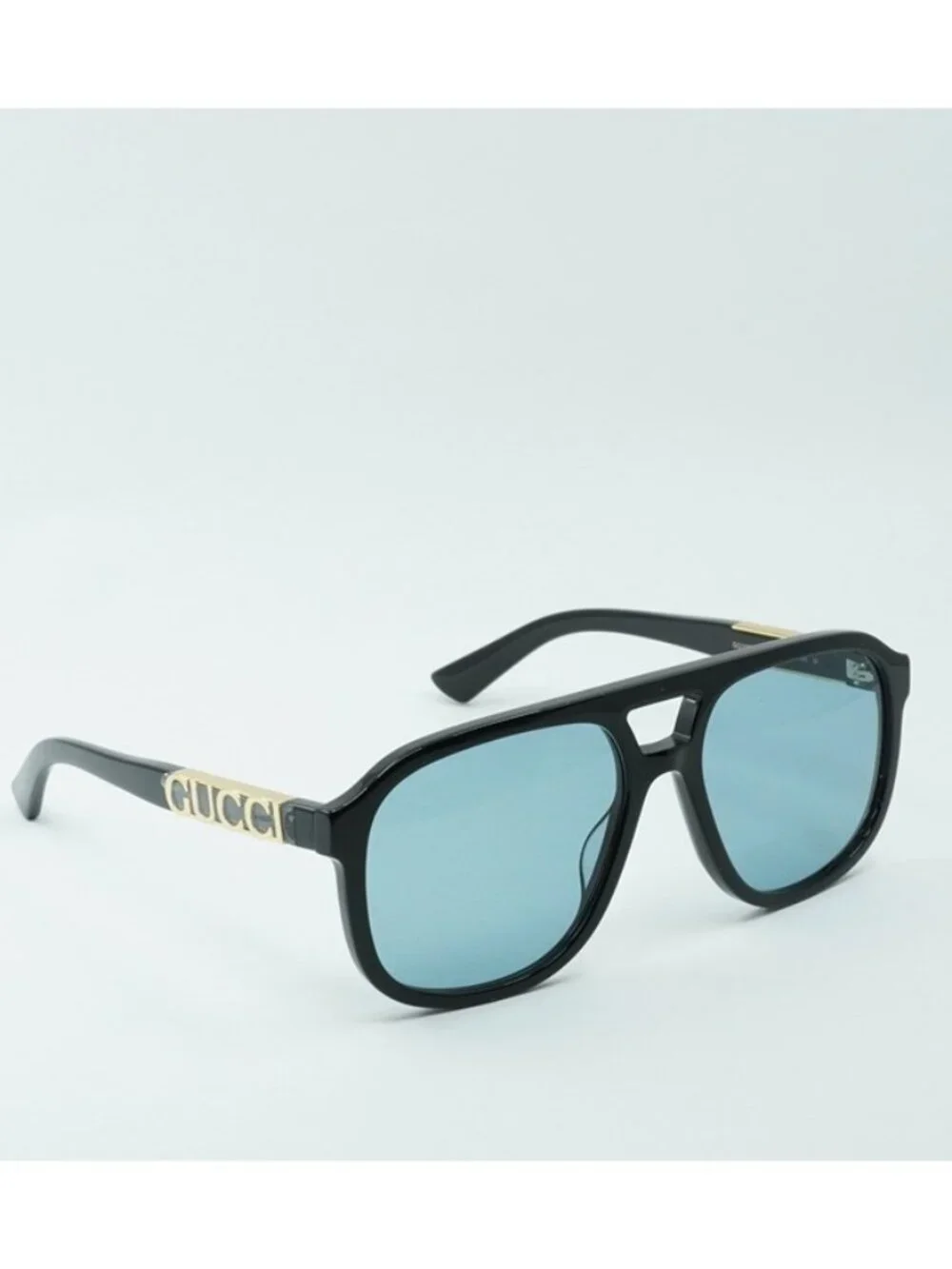 Gucci GG1188S 004 Sunglasses Black Aviator Frame, Blue Lenses